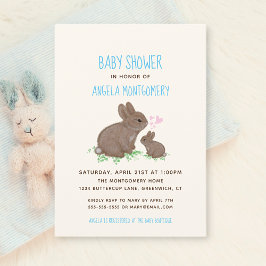 Schattige Bunnies met Baby shower van de Gehoornaa Kaart