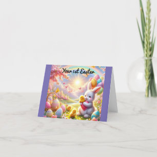 Schattige Bunny 1e Paasvakantie Kaart