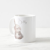 Schattige Bunny 2, gepersonaliseerd Koffiemok (Voorkant links)