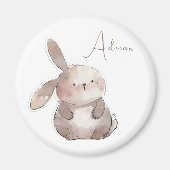 Schattige Bunny 2, gepersonaliseerd Magneet (Voorkant)