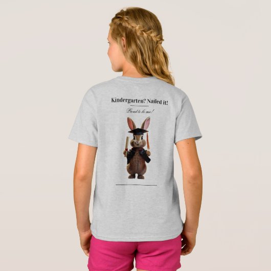 Schattige Bunny Afstuderen T-Shirt - Klasse van (Achterkant volledig)