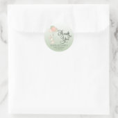 Schattige  Bunny Baby shower Dank u Ronde Sticker (Tas)