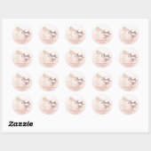 Schattige  Bunny Baby shower Dank u Ronde Sticker (Vel)