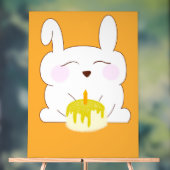 Schattige Bunny Birthday Themd Poster (Neutraal)