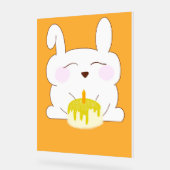 Schattige Bunny Birthday Themd Poster (Hoek)