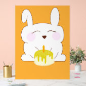 Schattige Bunny Birthday Themd Poster (Huwelijk)