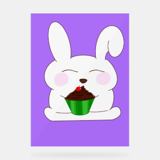 Schattige Bunny Birthday Themd Poster (Voorkant)
