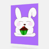Schattige Bunny Birthday Themd Poster (Hoek)
