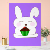 Schattige Bunny Birthday Themd Poster (Huwelijk)