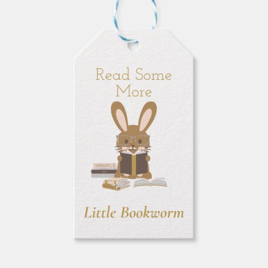 Schattige Bunny Bladwijzer Kinder Book Lover Cadeaulabel (Voorkant)