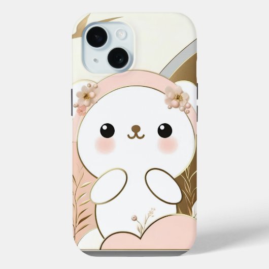 Schattige Bunny Blossom Telefoonhoesje/iPhone 15 Case-Mate iPhone Case (Achterkant)