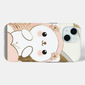 Schattige Bunny Blossom Telefoonhoesje/iPhone 15 Case-Mate iPhone Case (Achterkant (horizontaal))