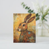 Schattige Bunny Briefkaart (Staand voorkant)