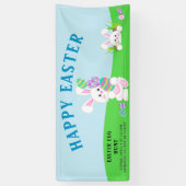 Schattige bunny Colorful Easter Hunt Banner (Verticaal)