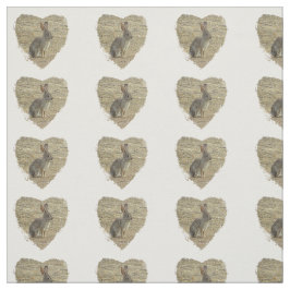 Schattige Bunny die in groot hartdier zit Stof