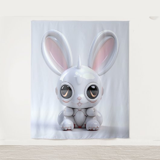 Schattige Bunny Ears Tapestry Wandkleed (Voorkant)