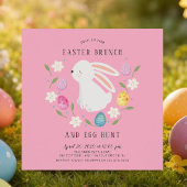 Schattige Bunny Easter Brunch & Egg Hunt Kaart