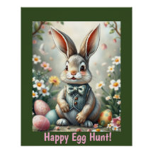 Schattige Bunny Easter Glossy Poster