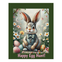 Schattige Bunny Easter Glossy Poster