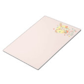 Schattige bunny Happy Paast Blush Roze Notitieblok (Schuin)