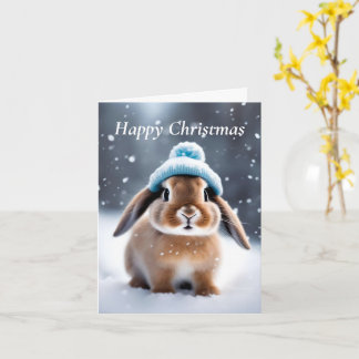 Schattige Bunny in een Bobble Pet EIGEN KUNST Kers Kaart