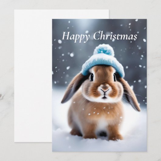 Schattige Bunny in een Bobble Pet EIGEN KUNST Kers Kaart (Voorkant / Achterkant)