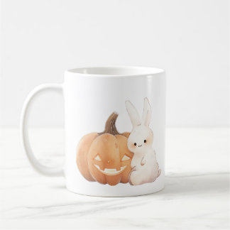 Schattige Bunny & Jack O' Lantern Koffiemok