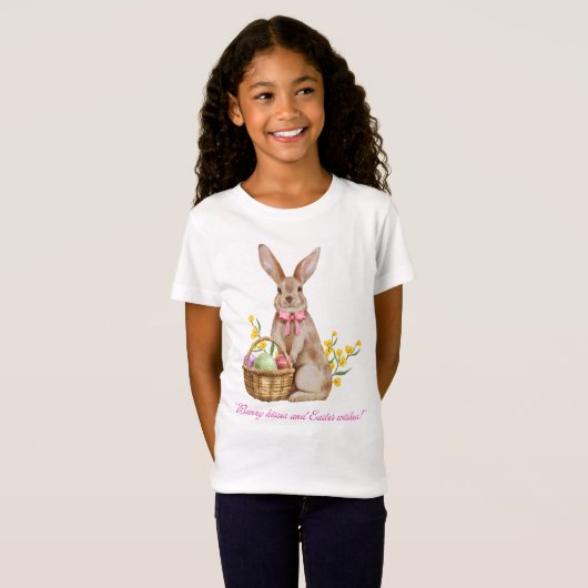 "Schattige Bunny Kisses Easter T-shirt" T-shirt (Voorkant volledig)