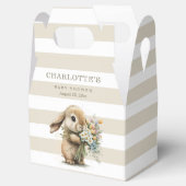 Schattige Bunny met Flowers Baby shower Bedankdoosjes (Geopend)