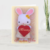 Schattige Bunny Moederdag Wenskaart Kaart (Voorkant)