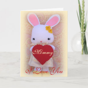 Schattige Bunny Moederdag Wenskaart Kaart
