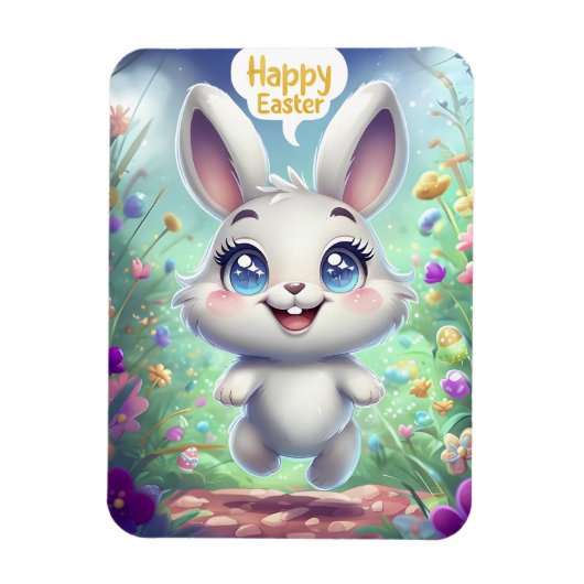 Schattige Bunny Paasmagnet Magneet (Verticaal)