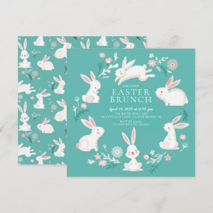 Schattige Bunny Party Pasen Kaart