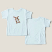 Schattige Bunny Peuter T-shirt Kind Animal Print (Ontwerp Voorkant & Achterkant)