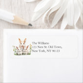 Schattige Bunny Retouradres Etiket (Insitu)