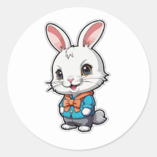 Schattige Bunny Sticker - Een Hopping Good Time