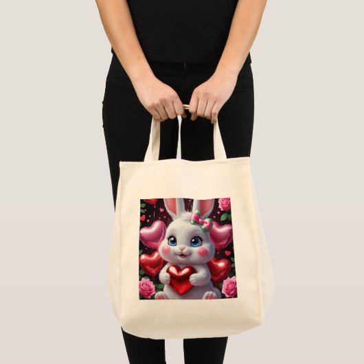 Schattige Bunny Tote Bag (Voorkant (product))