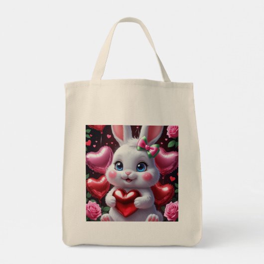 Schattige Bunny Tote Bag (Achterkant)