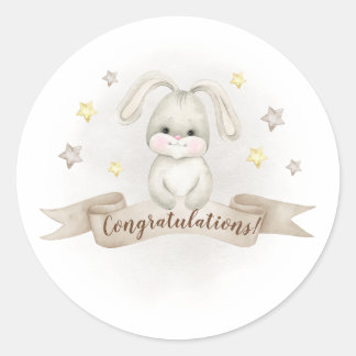 schattige bunny unisex bunny stickers gefeliciteer