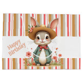 Schattige Bunny Verjaardagstas Groot Cadeauzakje (Achterkant)