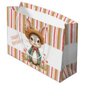 Schattige Bunny Verjaardagstas Groot Cadeauzakje (Achterkant Gekanteld)