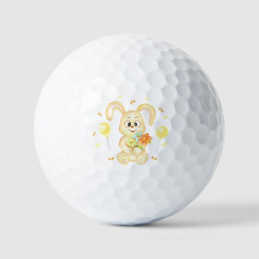 Schattige Bunny voor een positief humeur Golfballen (Voorkant)