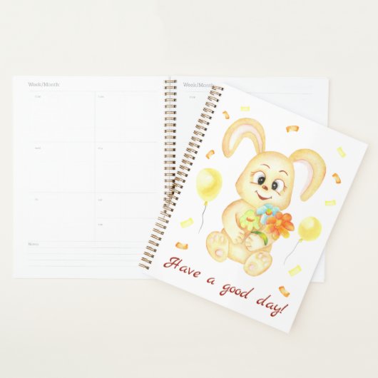 Schattige Bunny voor een positief humeur Planner (Display)
