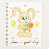 Schattige Bunny voor een positief humeur Planner (Voorkant)