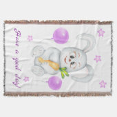 Schattige Bunny voor een positief humeur Poster Deken (Voorkant)