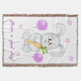 Schattige Bunny voor een positief humeur Poster Deken