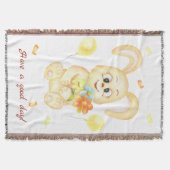 Schattige Bunny voor een positief humeur Poster Deken (Voorkant)