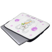 Schattige Bunny voor een positief humeur Poster Laptop Sleeve (Voorkant onderkant)