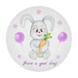 Schattige Bunny voor een positief humeur Poster Snijplank