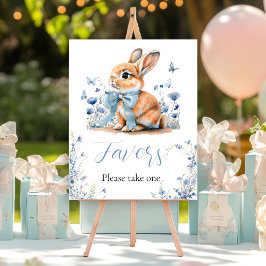 Schattige Bunny Wildflower Baby shower Favorieten  Poster